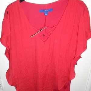 Women's Red Blouse-Large